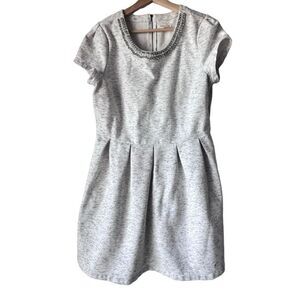 Women's Maison Jules dress mini silver short collared short sleeves size XL.